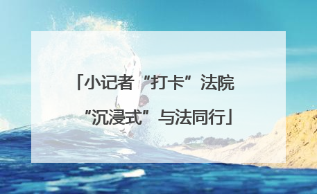 小记者“打卡”法院 “沉浸式”与法同行