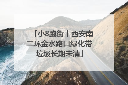 小8跑街丨西安南二环金水路口绿化带垃圾长期未清