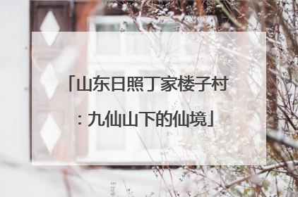 山东日照丁家楼子村：九仙山下的仙境