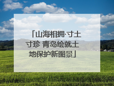 山海相拥·寸土寸珍 青岛绘就土地保护新图景