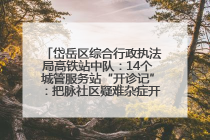 岱岳区综合行政执法局高铁站中队：14个城管服务站“开诊记”：把脉社区疑难杂症开出治理良方