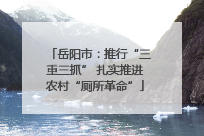 岳阳市：推行“三重三抓” 扎实推进农村“厕所革命”