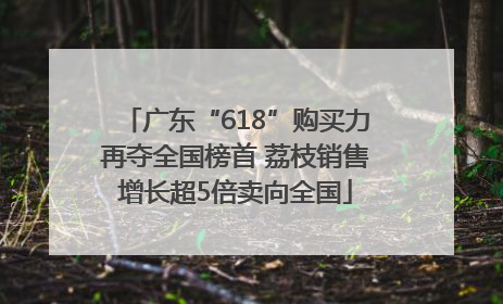 广东“618”购买力再夺全国榜首 荔枝销售增长超5倍卖向全国