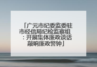 广元市纪委监委驻市经信局纪检监察组：开展集体廉政谈话 敲响廉政警钟