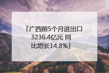 广西前5个月进出口3236.4亿元 同比增长14.8%