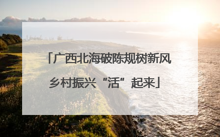 广西北海破陈规树新风 乡村振兴“活”起来