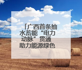 广西首条抽水蓄能“电力动脉”贯通 助力能源绿色转型
