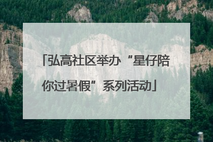 弘高社区举办“星仔陪你过暑假”系列活动