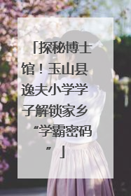 探秘博士馆！玉山县逸夫小学学子解锁家乡“学霸密码”