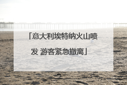 意大利埃特纳火山喷发 游客紧急撤离