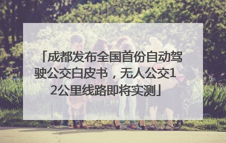 成都发布全国首份自动驾驶公交白皮书，无人公交12公里线路即将实测