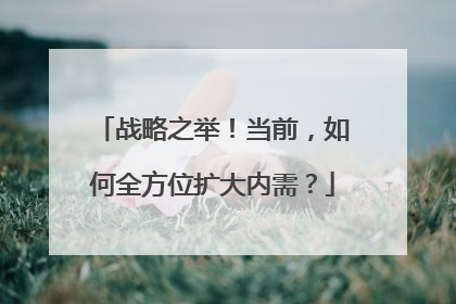战略之举！当前，如何全方位扩大内需？