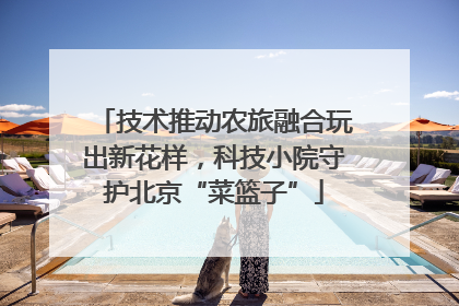 技术推动农旅融合玩出新花样，科技小院守护北京“菜篮子”