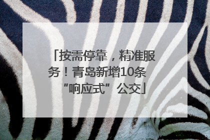 按需停靠，精准服务！青岛新增10条“响应式”公交
