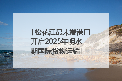 松花江最末端港口开启2025年明水期国际货物运输