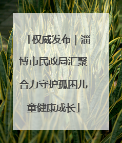 权威发布｜淄博市民政局汇聚合力守护孤困儿童健康成长