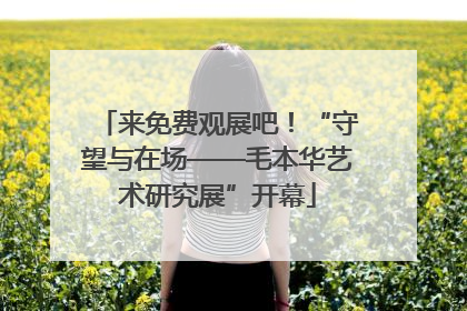 来免费观展吧！“守望与在场——毛本华艺术研究展”开幕