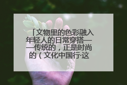 文物里的色彩融入年轻人的日常穿搭——传统的，正是时尚的（文化中国行·这些美 很中国）