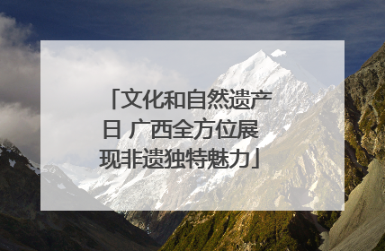 文化和自然遗产日 广西全方位展现非遗独特魅力