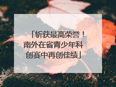 斩获最高荣誉！南外在省青少年科创赛中再创佳绩