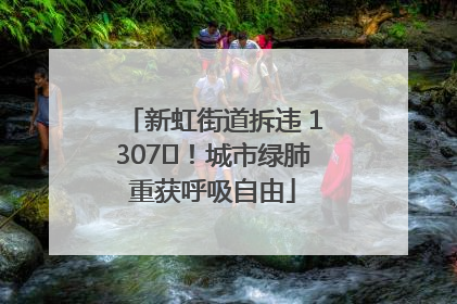新虹街道拆违 1307㎡！城市绿肺重获呼吸自由