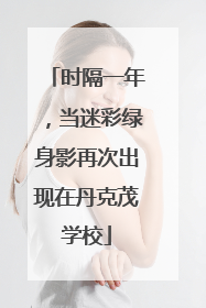 时隔一年，当迷彩绿身影再次出现在丹克茂学校