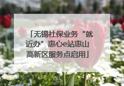 无锡社保业务“就近办”惠心e站惠山高新区服务点启用