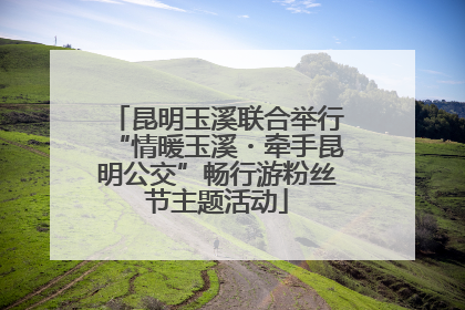 昆明玉溪联合举行“情暖玉溪・牵手昆明公交”畅行游粉丝节主题活动
