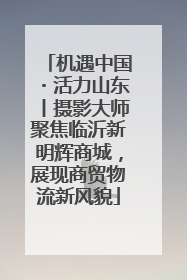 机遇中国・活力山东丨摄影大师聚焦临沂新明辉商城，展现商贸物流新风貌