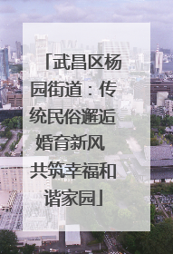 武昌区杨园街道：传统民俗邂逅婚育新风 共筑幸福和谐家园