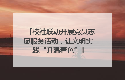 校社联动开展党员志愿服务活动，让文明实践“升温着色”
