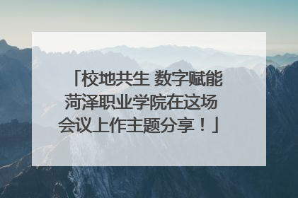 校地共生 数字赋能 菏泽职业学院在这场会议上作主题分享！