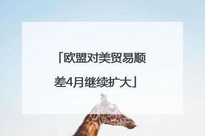 欧盟对美贸易顺差4月继续扩大