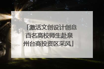 激活文创设计创意 百名高校师生赴泉州台商投资区采风