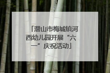 潜山市梅城镇河西幼儿园开展“六一”庆祝活动