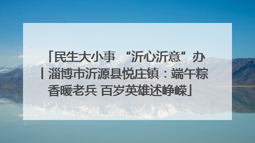 民生大小事 “沂心沂意”办丨淄博市沂源县悦庄镇：端午粽香暖老兵 百岁英雄述峥嵘