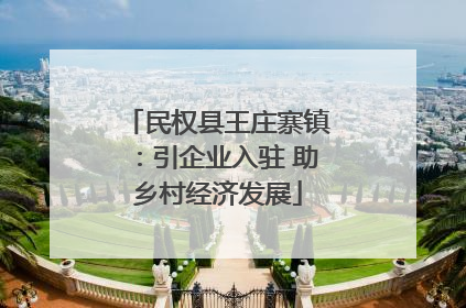 民权县王庄寨镇：引企业入驻 助乡村经济发展