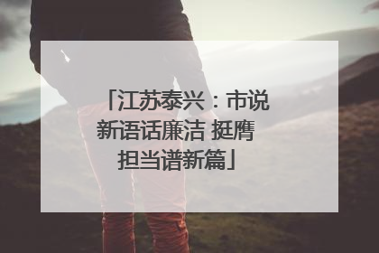 江苏泰兴：市说新语话廉洁 挺膺担当谱新篇