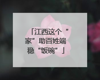 江西这个“家”助百姓端稳“饭碗”