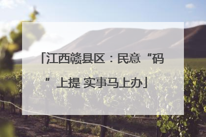 江西赣县区：民意“码”上提 实事马上办