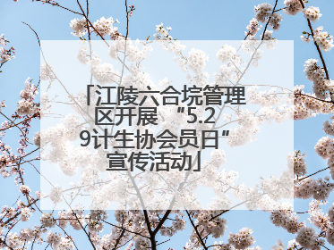 江陵六合垸管理区开展 “5.29计生协会员日”宣传活动