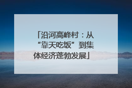 沿河高峰村：从“靠天吃饭”到集体经济蓬勃发展