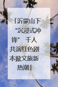 沂蒙山下“沉浸式冲锋” 千人共演红色剧本掀文旅新热潮