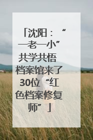 沈阳：“一老一小”共学共悟 档案馆来了30位“红色档案修复师”