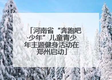河南省“奔跑吧·少年”儿童青少年主题健身活动在郑州启动