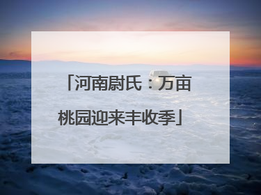 河南尉氏：万亩桃园迎来丰收季