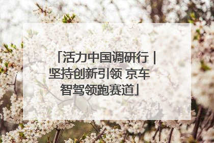 活力中国调研行｜坚持创新引领 京车智驾领跑赛道