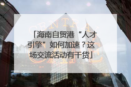 海南自贸港“人才引擎”如何加速？这场交流活动有干货