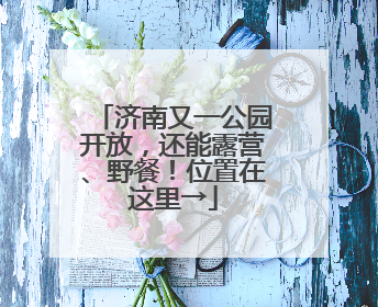 济南又一公园开放，还能露营、野餐！位置在这里→