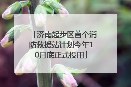 济南起步区首个消防救援站计划今年10月底正式投用